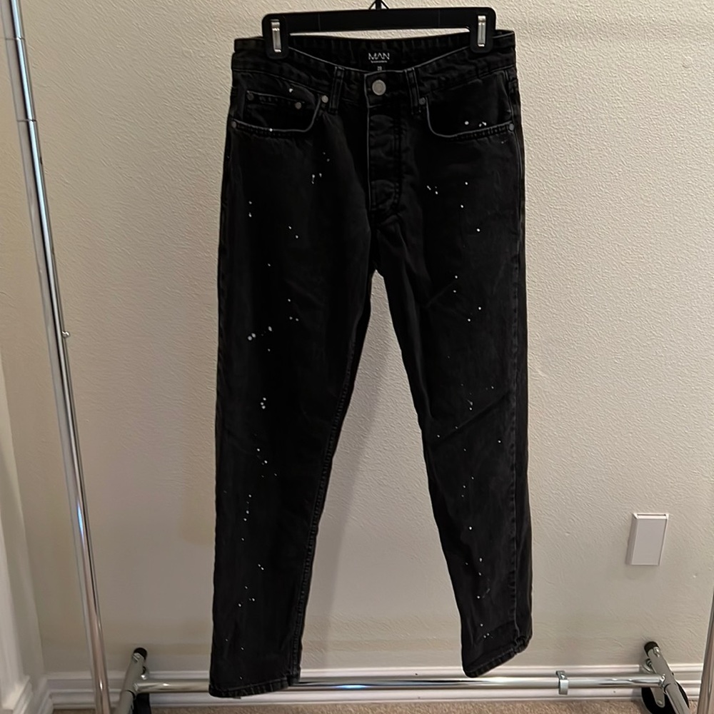 BooHooMan Paint Splatter Jeans